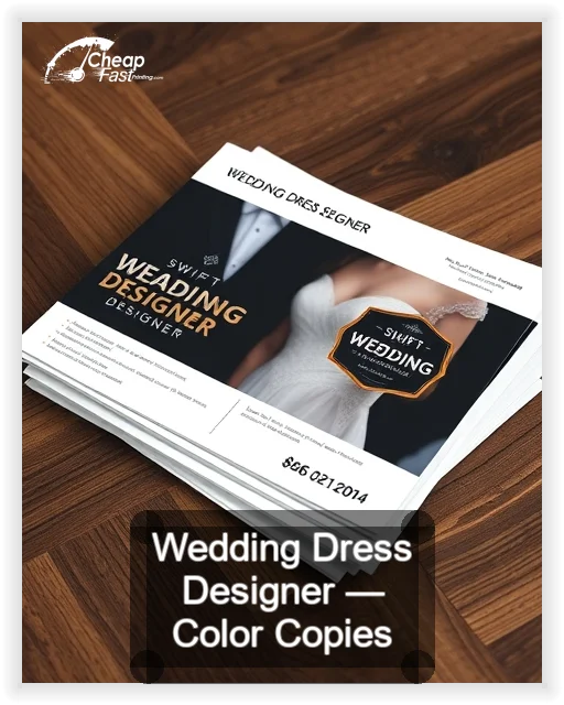Wedding Dress Designer business card design sample