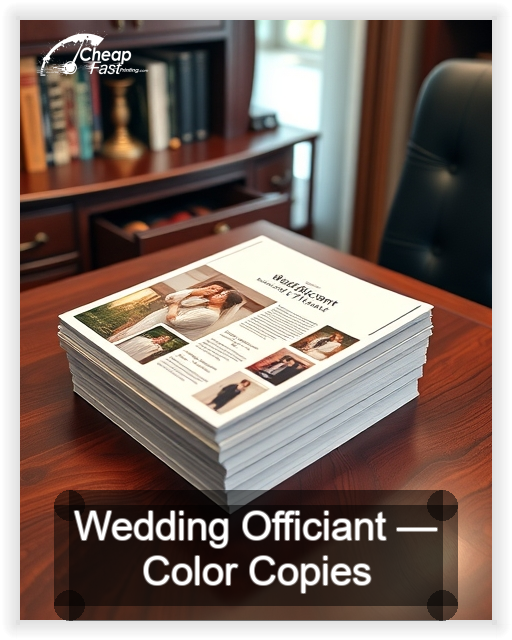 Wedding Officiant business card design sample