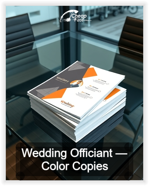 Wedding Officiant business card design sample