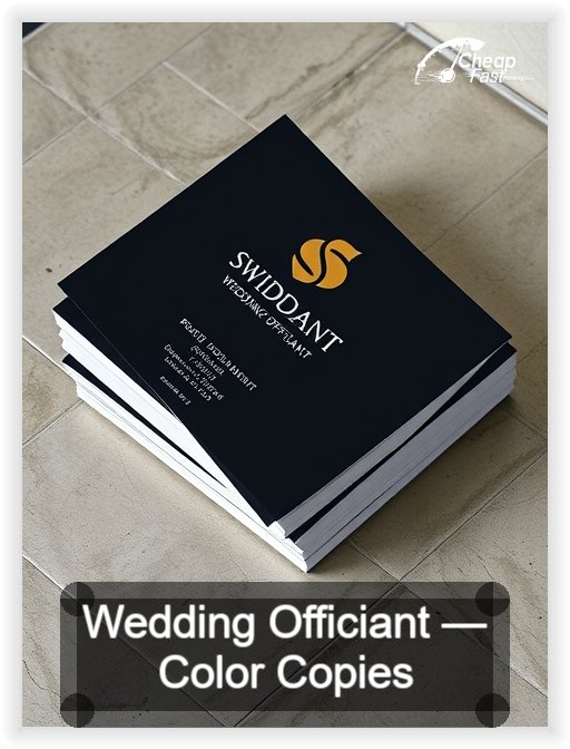 Wedding Officiant business card design sample