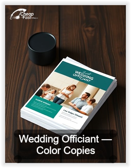 Wedding Officiant business card design sample