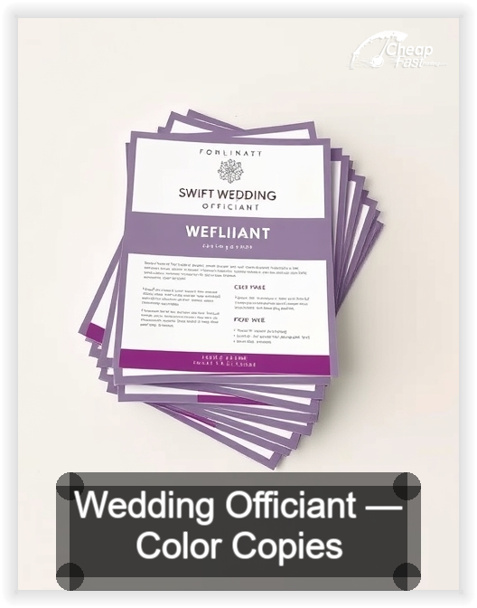 Wedding Officiant business card design sample