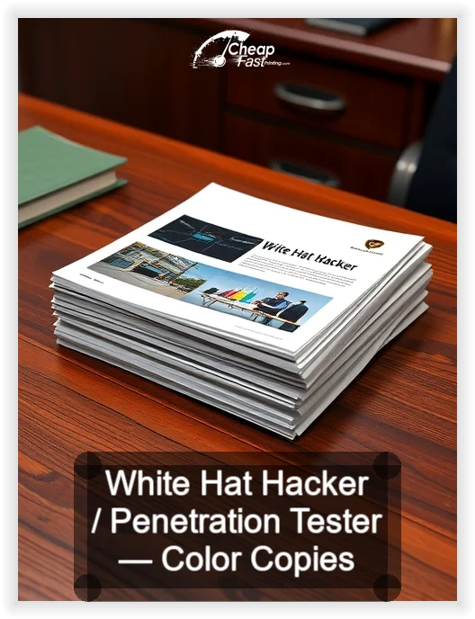 White Hat Hacker Penetration Tester business card design sample