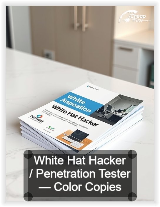 White Hat Hacker Penetration Tester business card design sample