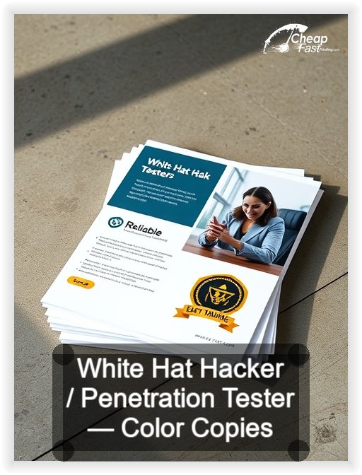 White Hat Hacker Penetration Tester business card design sample