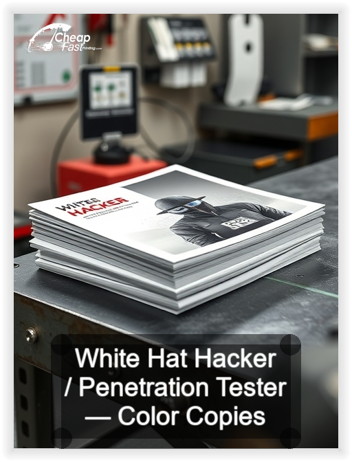 White Hat Hacker Penetration Tester business card design sample