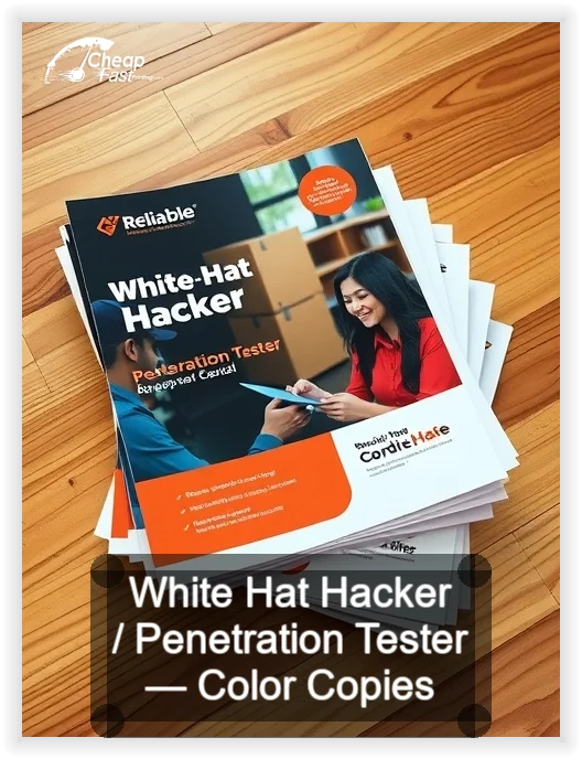White Hat Hacker Penetration Tester business card design sample