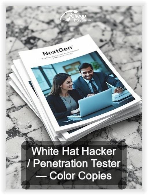 White Hat Hacker Penetration Tester business card design sample