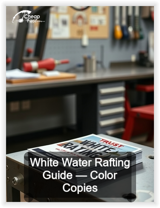 White Water Rafting Guide business card design sample