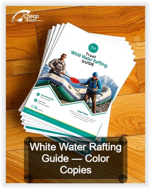 White Water Rafting Guide business card design sample