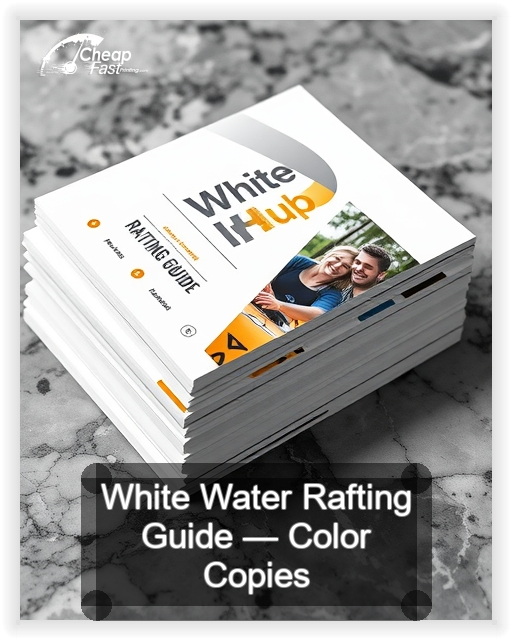 White Water Rafting Guide business card design sample