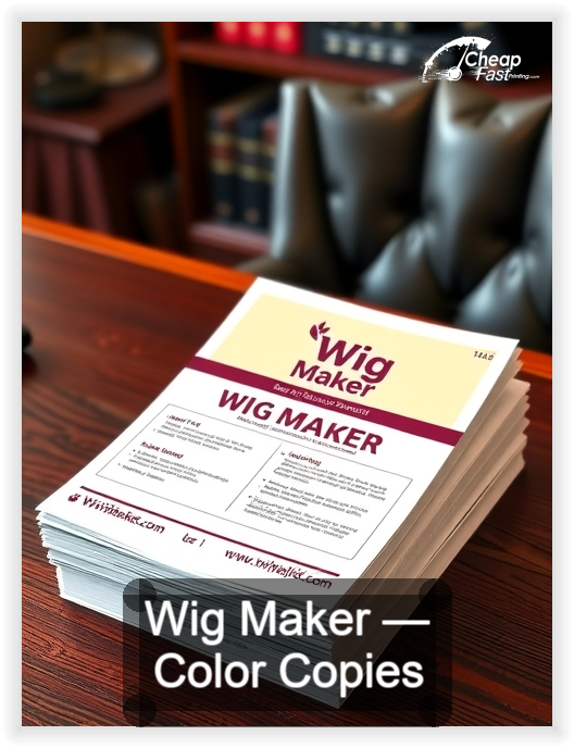 Wig Maker business card design sample
