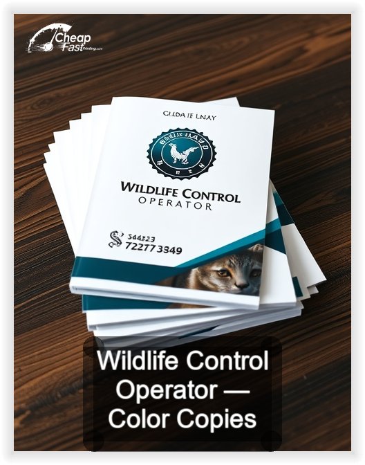 Wildlife Control Operator business card design sample