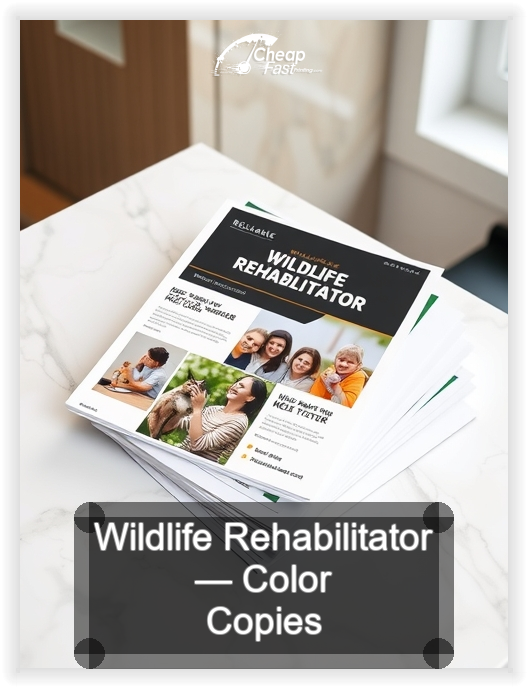 Wildlife Rehabilitator business card design sample