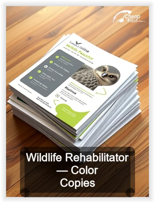 Wildlife Rehabilitator business card design sample