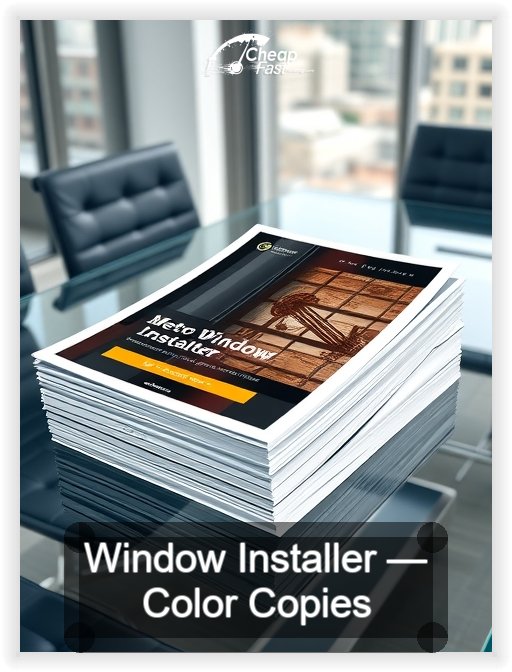 Window Installer business card design sample