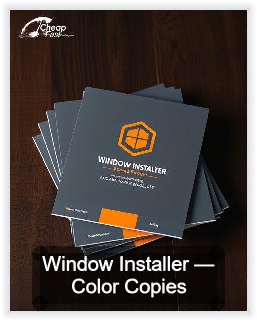 Window Installer business card design sample