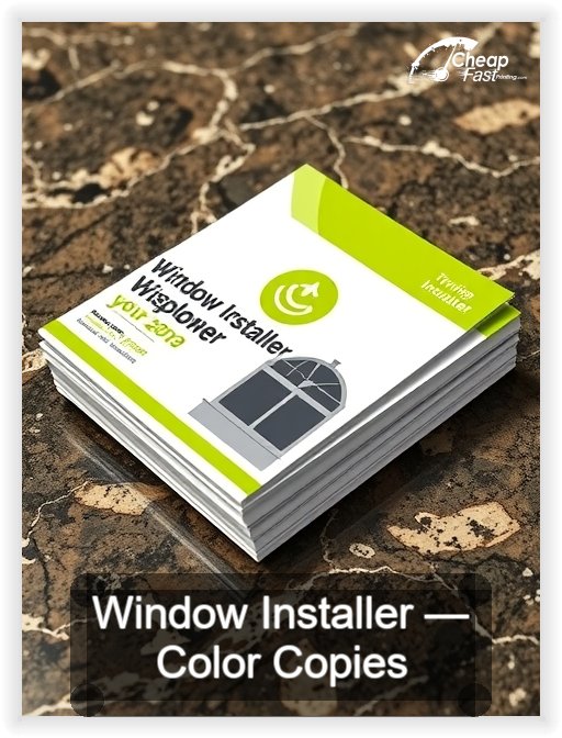 Window Installer business card design sample