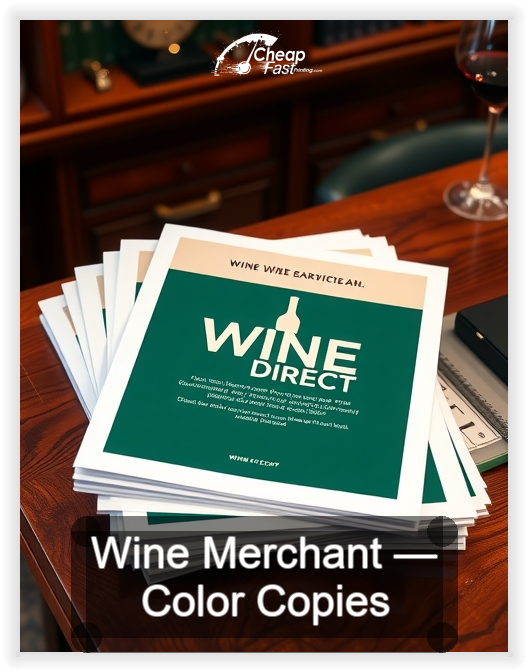 Wine Merchant business card design sample