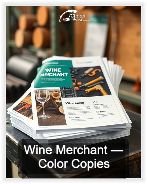 Wine Merchant business card design sample