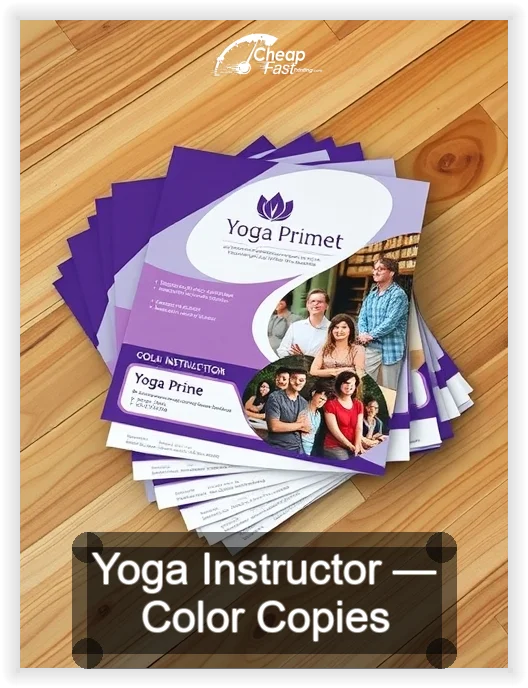 Yoga Instructor business card design sample