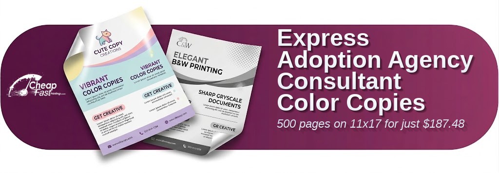 500 Express 11x17 24lb Bond Adoption Agency Consultant Color Copies