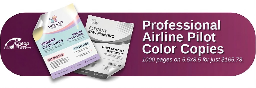 Color copies for Airline Pilot