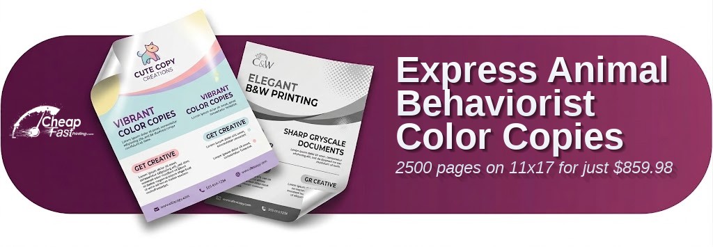 Color copies for Animal Behaviorist