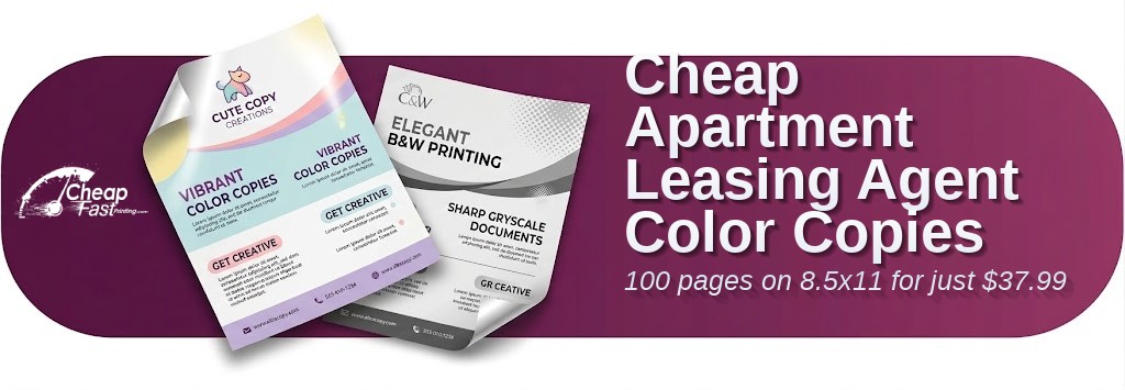 Color copies for Apartment Leasing Agent