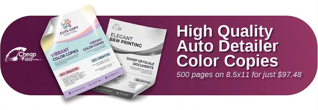 Color copies for Auto Detailer