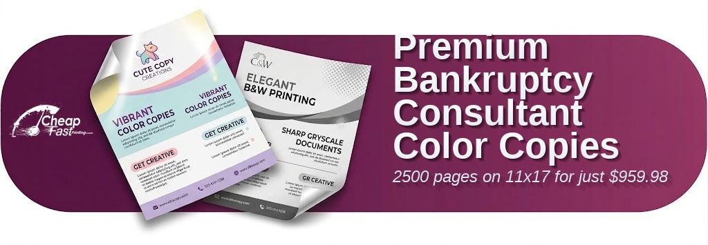 2500 Premium 11x17 100lb Cover Bankruptcy Consultant Color Copies