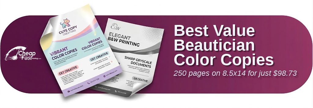 250 Best Value 8.5x14 32lb Bond Beautician Color Copies
