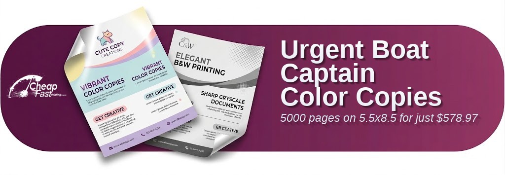 Color copies for Boat Captain