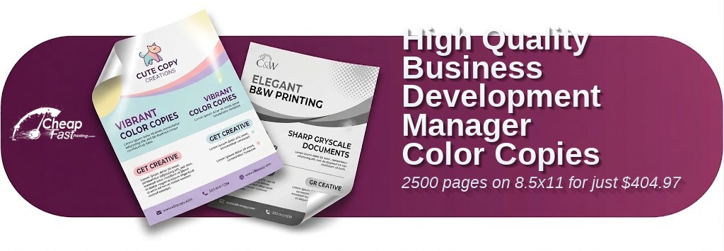 Color copies for Business Development Manager