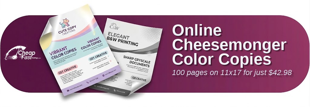 Color copies for Cheesemonger