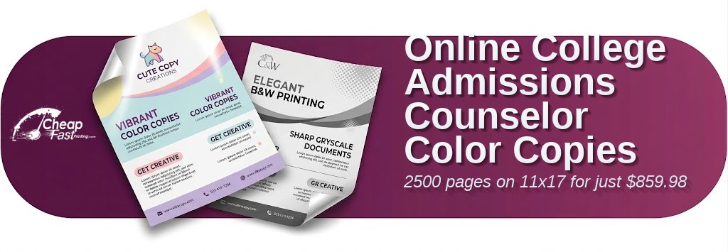 Color copies for College Admissions Counselor