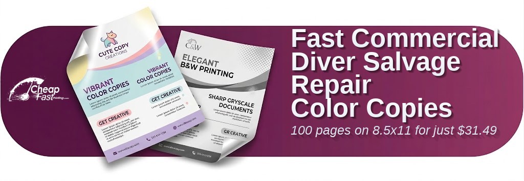 Color copies for Commercial Diver Salvage Repair
