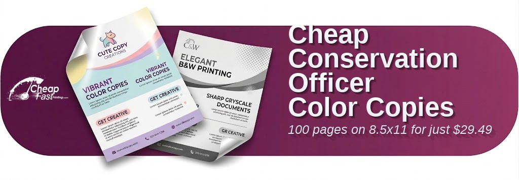 Color copies for Conservation Officer