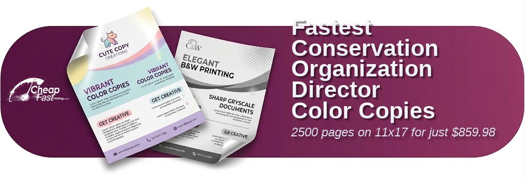 Color copies for Conservation Organization Director