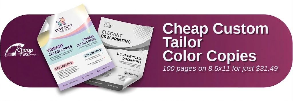 Color copies for Custom Tailor