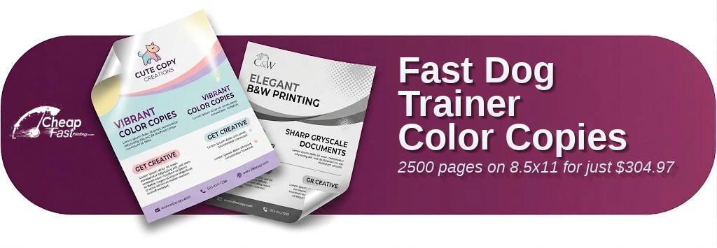 Color copies for Dog Trainer