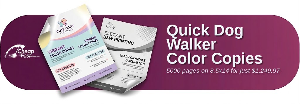Color copies for Dog Walker