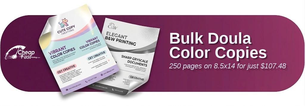 Color copies for Doula