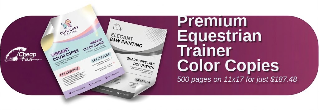 Color copies for Equestrian Trainer