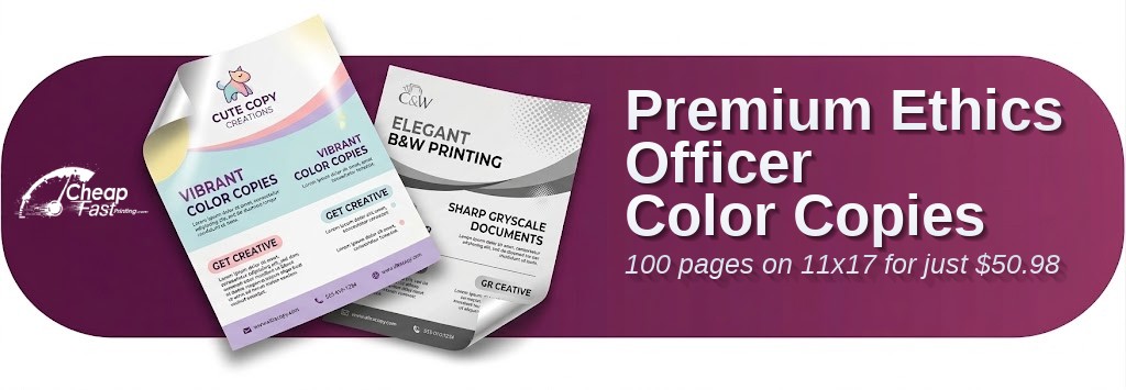 Color copies for Ethics Officer