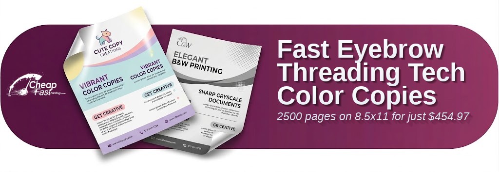 2500 Fast 8.5x11 100lb Text Eyebrow Threading Tech Color Copies