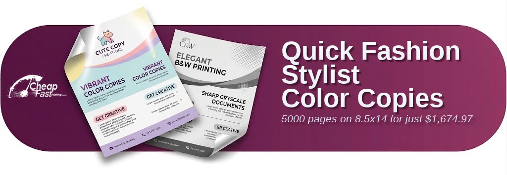 5000 Quick 8.5x14 65lb Cover Fashion Stylist Color Copies
