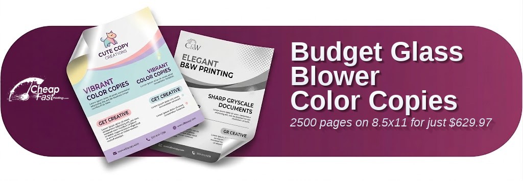 Color copies for Glass Blower