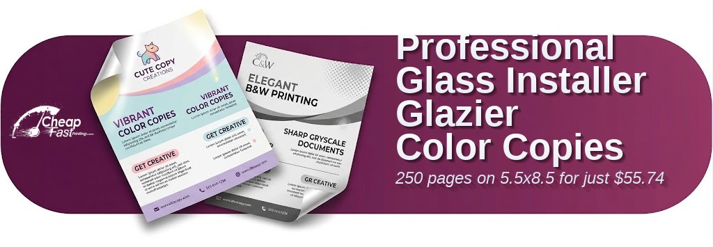 Color copies for Glass Installer Glazier