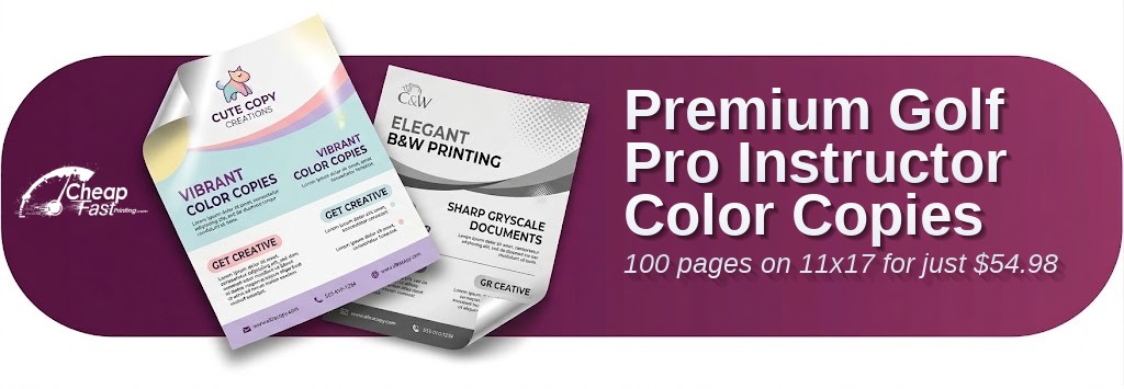 Color copies for Golf Pro Instructor